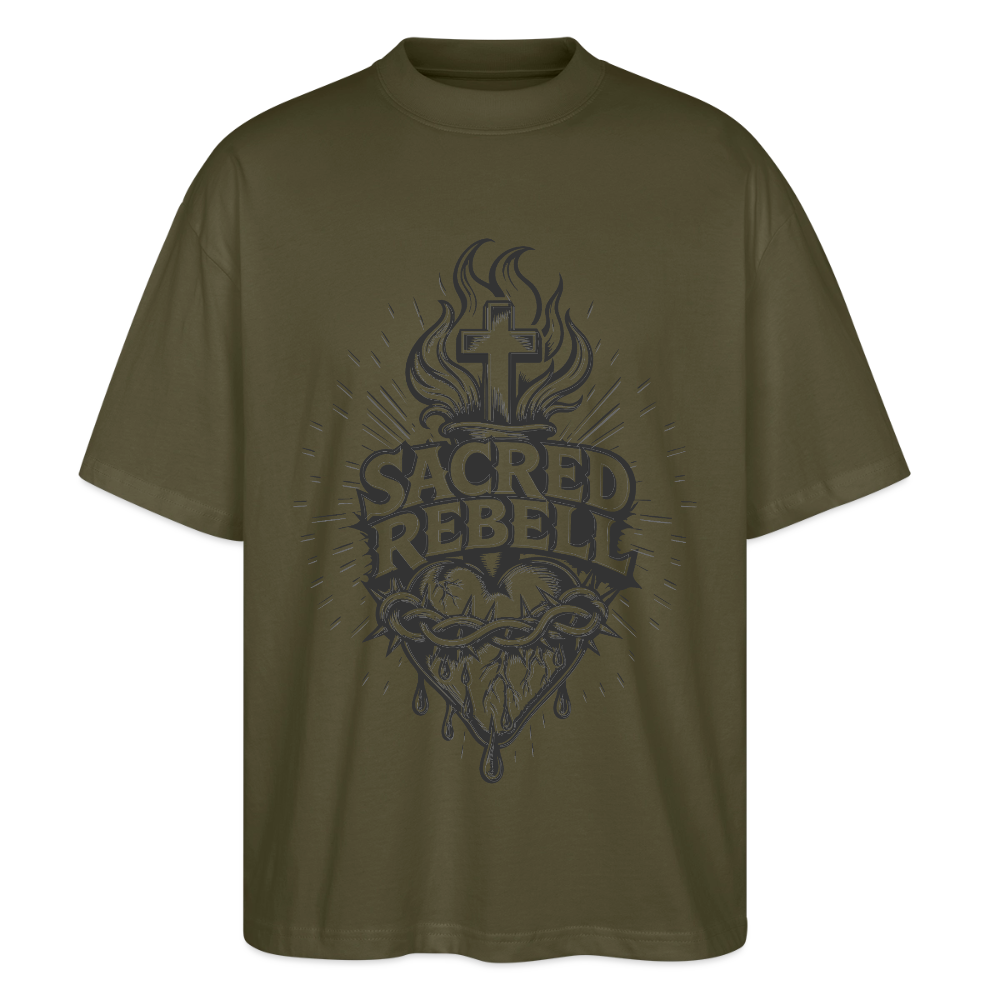 Sacred Rebell Design – Oversized Unisex Bio T-Shirt - Khaki