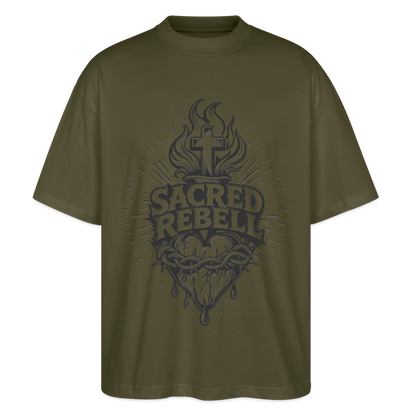 Sacred Rebell Design – Oversized Unisex Bio T-Shirt - Khaki