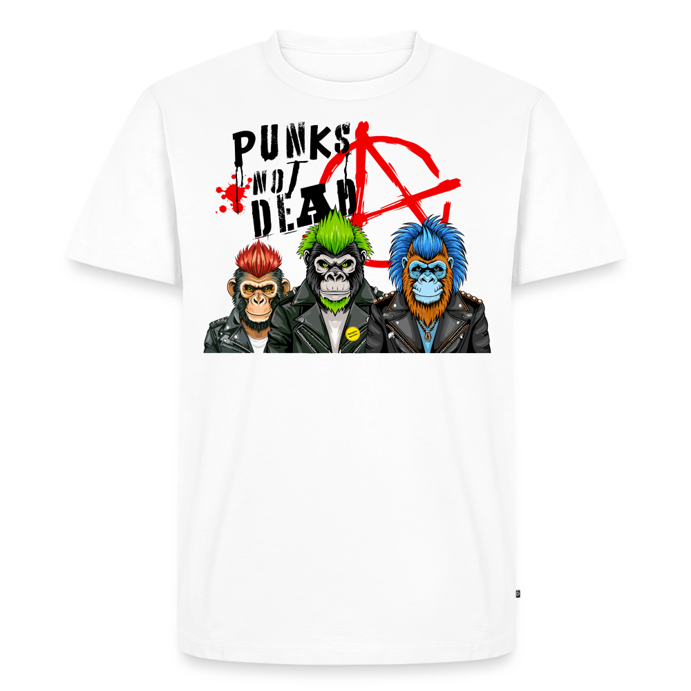 Punks Not Dead Design – Männer Premium T-Shirt - Weiß