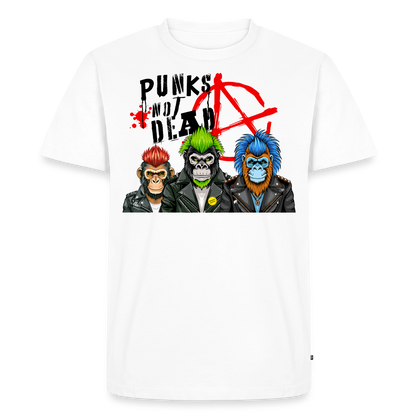 Punks Not Dead Design – Männer Premium T-Shirt - Weiß