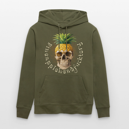 Pineapple Skull Design - Unisex Bio-Hoodie - Khaki Grün