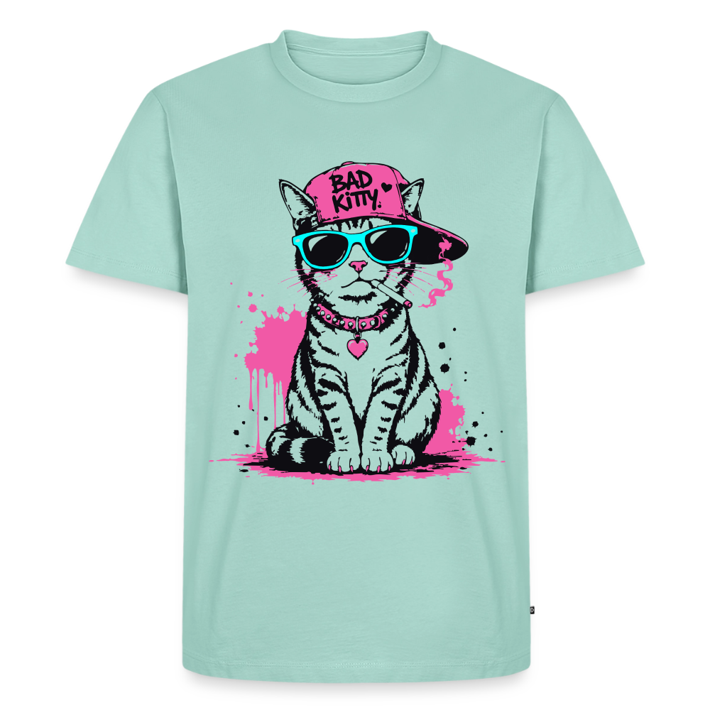 Bad Kitty Design – Männer Premium T-Shirt - Mint 