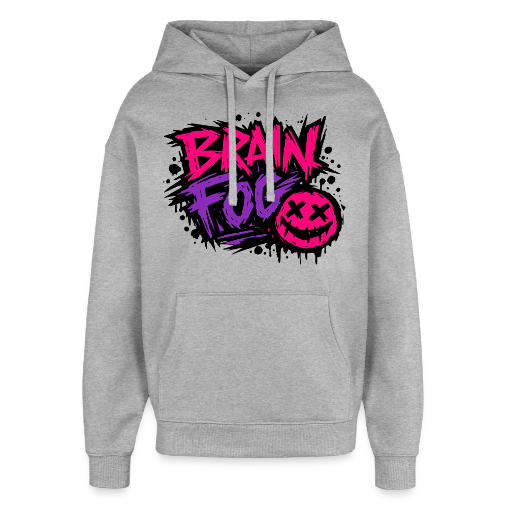 Brain Fog Design – Oversized Unisex Hoodie - Grau meliert