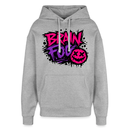 Brain Fog Design – Oversized Unisex Hoodie - Grau meliert