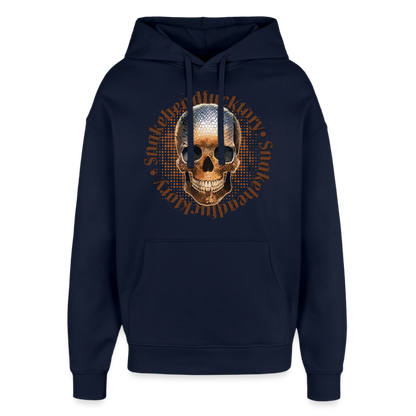 Snake Skull Design – Oversized Unisex Hoodie - Navy