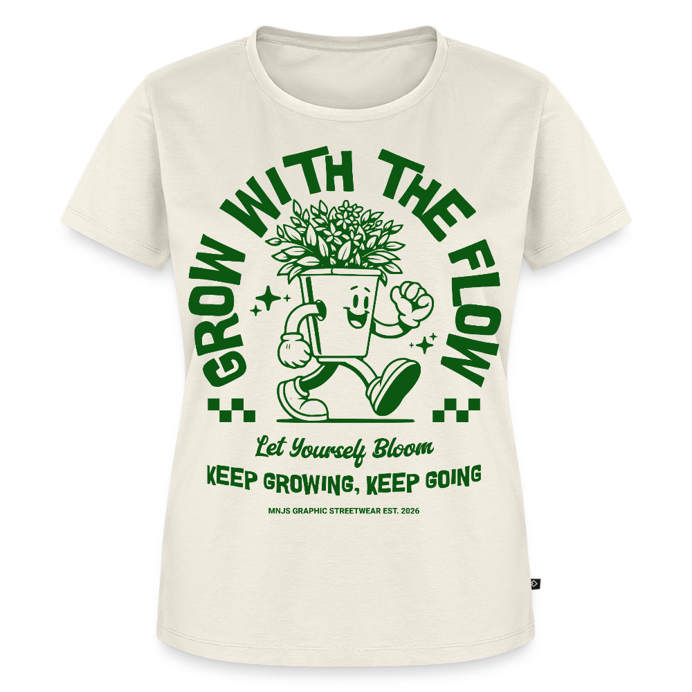 Keep Growing Design – Frauen Premium T-Shirt - Naturweiß