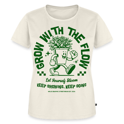 Keep Growing Design – Frauen Premium T-Shirt - Naturweiß
