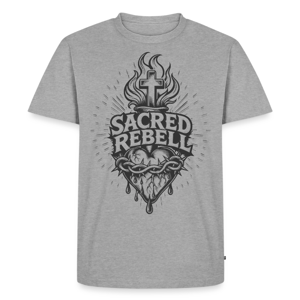 Sacred Rebell Design – Männer Premium T-Shirt - Grau meliert