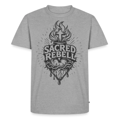 Sacred Rebell Design – Männer Premium T-Shirt - Grau meliert