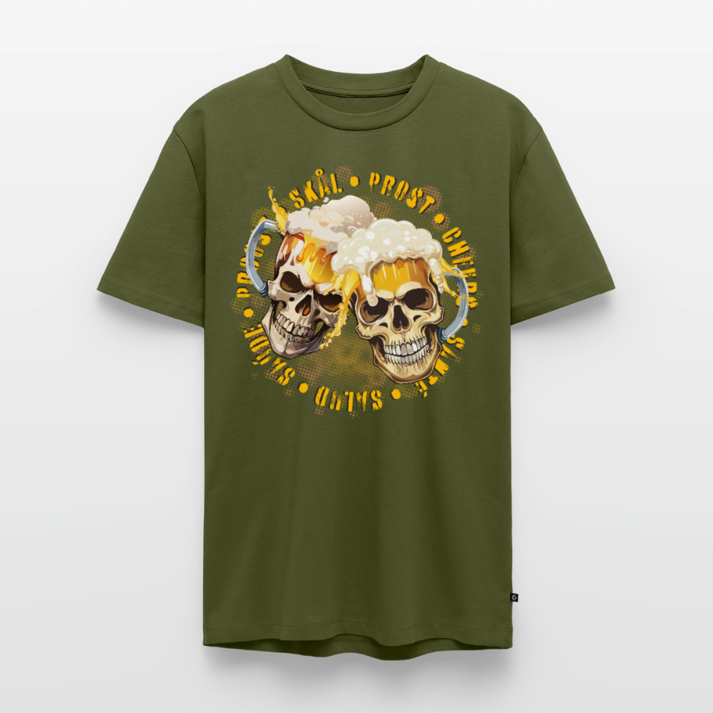 Party Skull Design – Männer Premium T-Shirt - Khaki