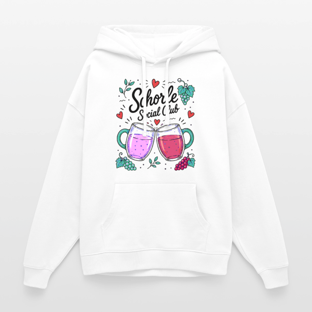Schorle Social Club – Oversized Unisex Hoodie - Weiß