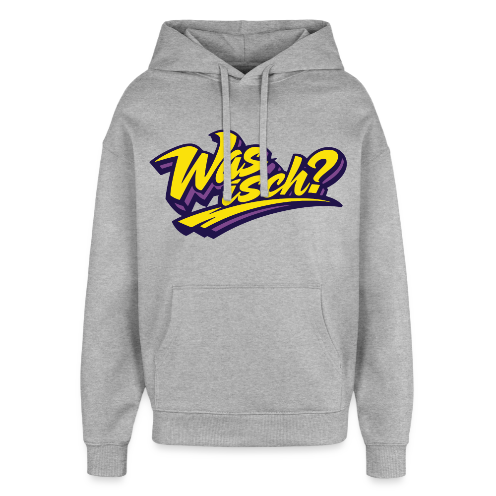 Was isch? Design – Oversized Unisex Hoodie - Grau meliert