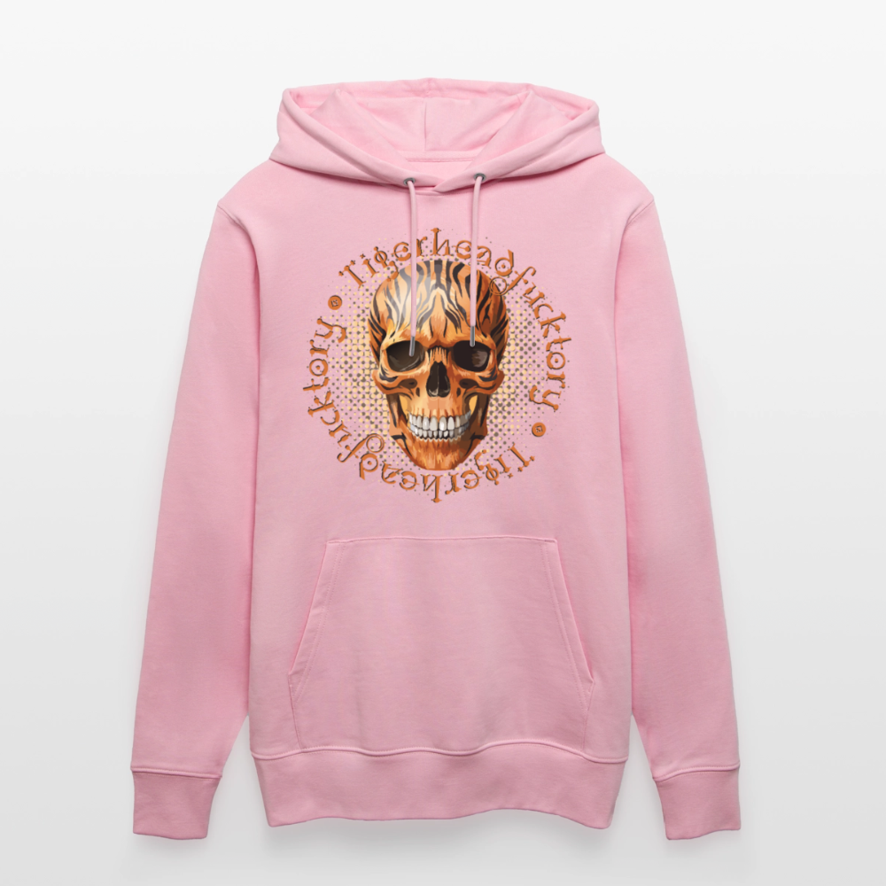 Tiger skull Design – Unisex Bio-Hoodie - Hellrosa