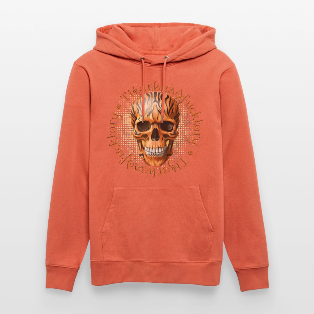 Tiger skull Design – Unisex Bio-Hoodie - Hellrot