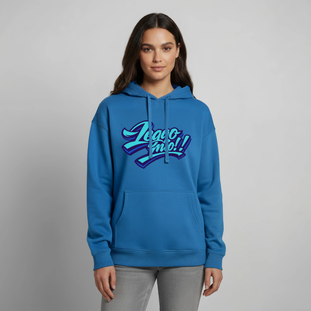 Leggomio Design – Oversized Unisex Hoodie - Achtsames Blau