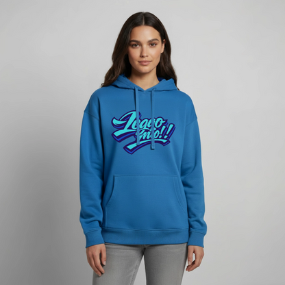 Leggomio Design – Oversized Unisex Hoodie - Achtsames Blau