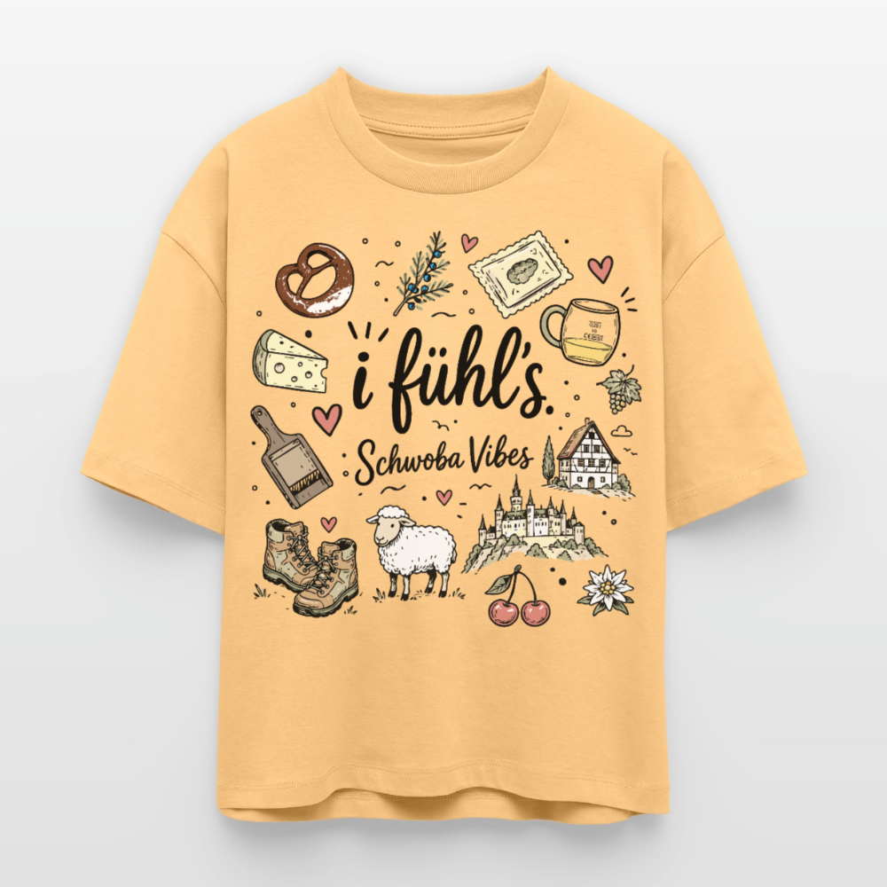 Alb Liebe Design – Frauen Boxy Bio-T-Shirt - Mispel