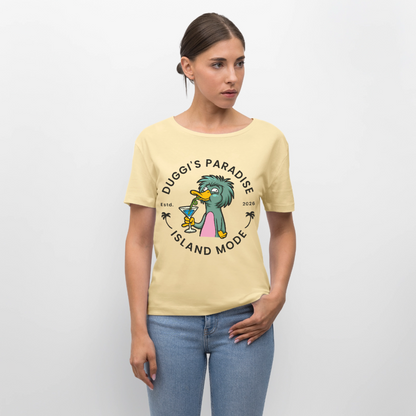 Duggi Paradise Design – Rundhals Frauen Bio-T-Shirt - Creme