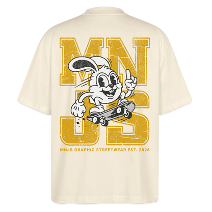 Skate Bunny Design – Oversized Unisex Bio T-Shirt - Natur