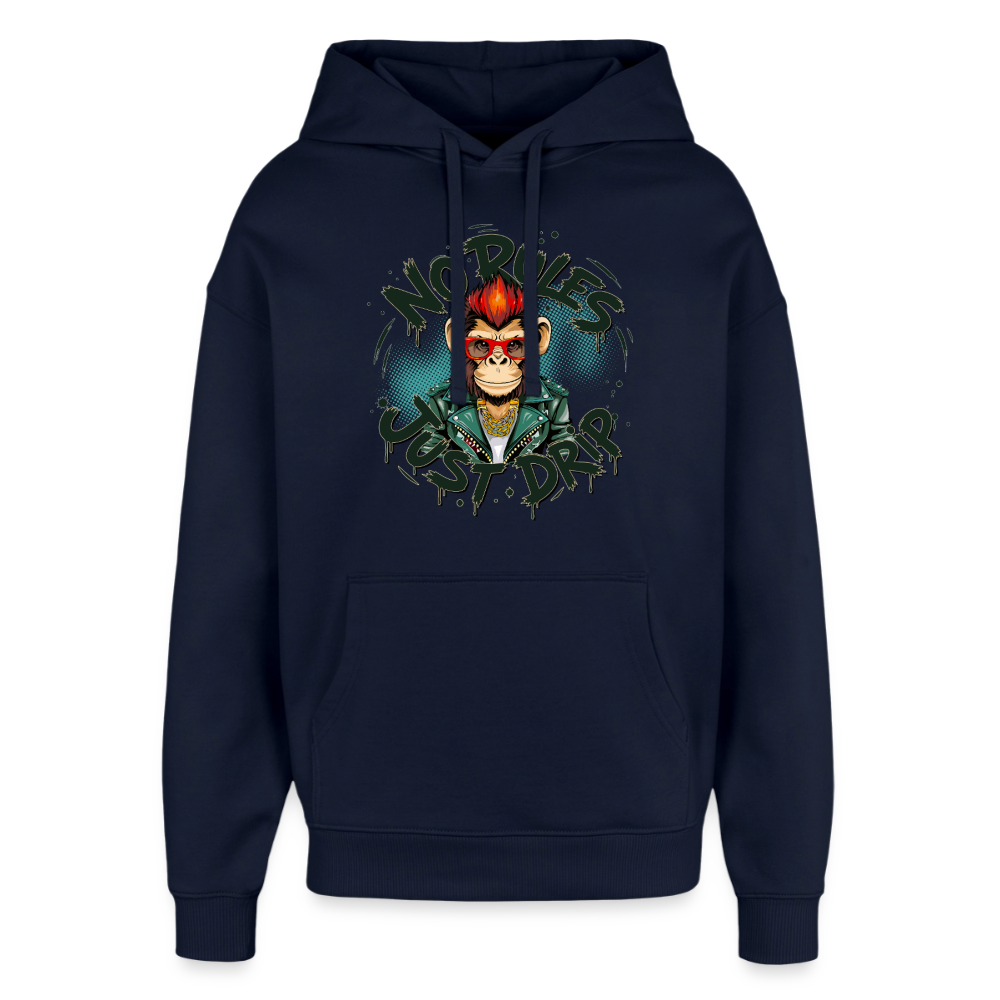 Monkey No Rules Design – Oversized Unisex Hoodie - Navy