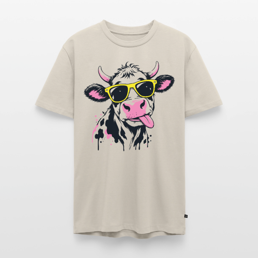 Street Cow Design – Männer Premium T-Shirt - Beige