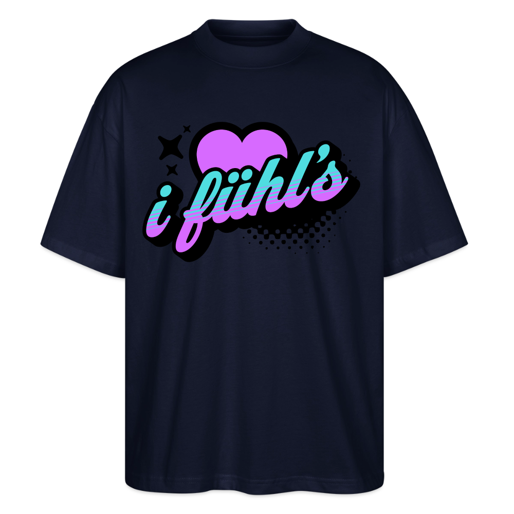 i fühl‘s Design – Oversized Unisex Bio T-Shirt - Navy