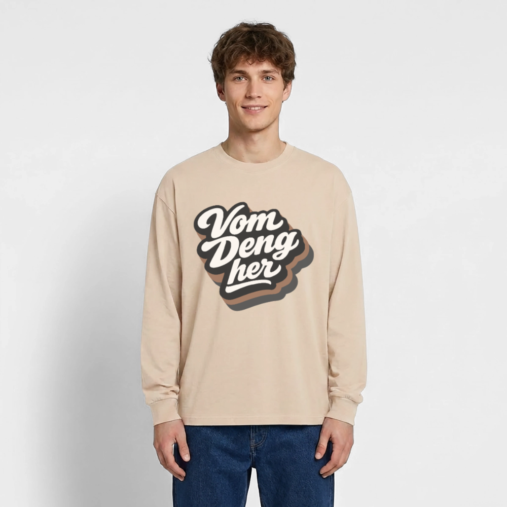 Vom Deng her Design – Oversized Langarmshirt - Sand