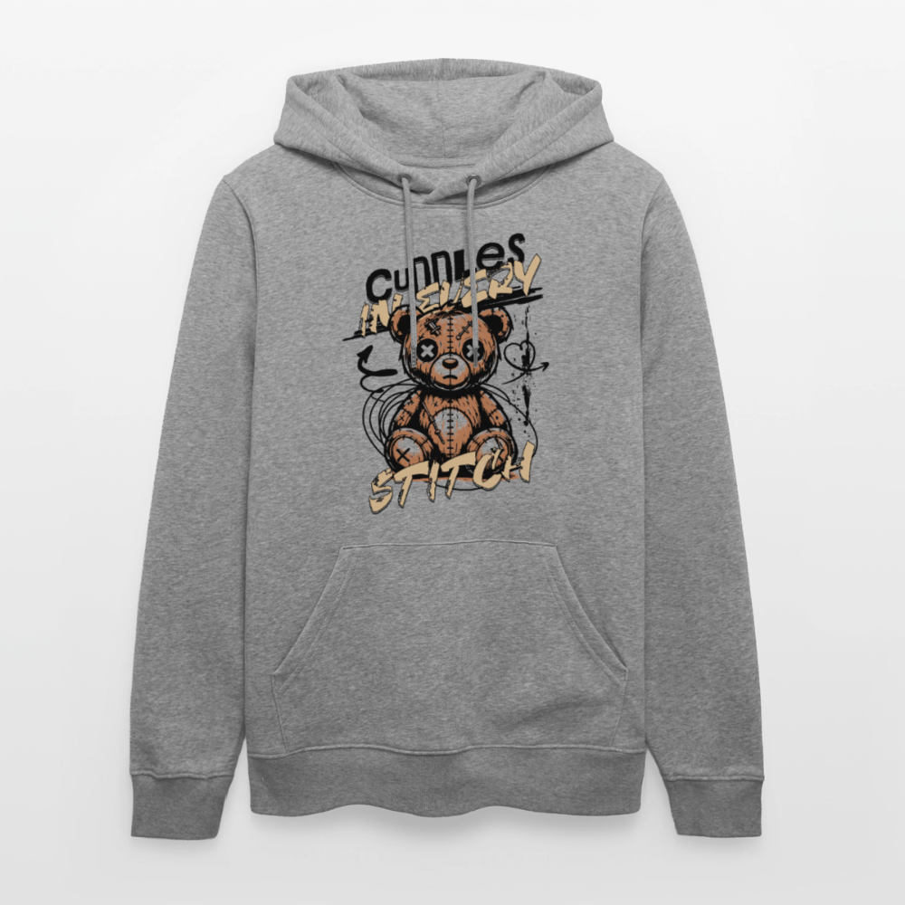 Bear Design – Unisex Bio-Hoodie - Hellgrau marmoriert