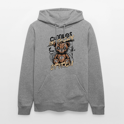 Bear Design – Unisex Bio-Hoodie - Hellgrau marmoriert