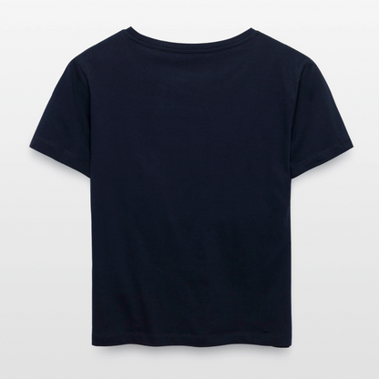 Strawberry Skull Design – Rundhals Frauen Bio-T-Shirt - Navy