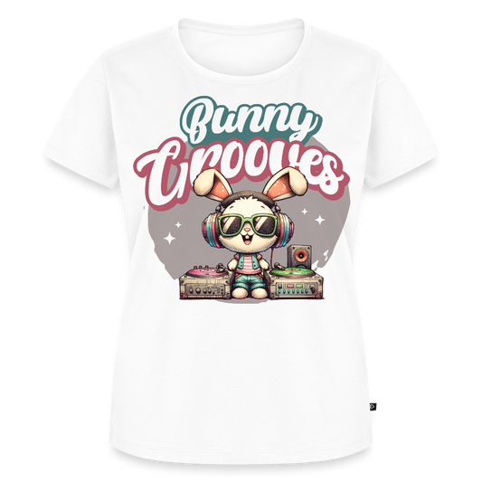 Bunny Grooves Design – Frauen Premium T-Shirt - Weiß