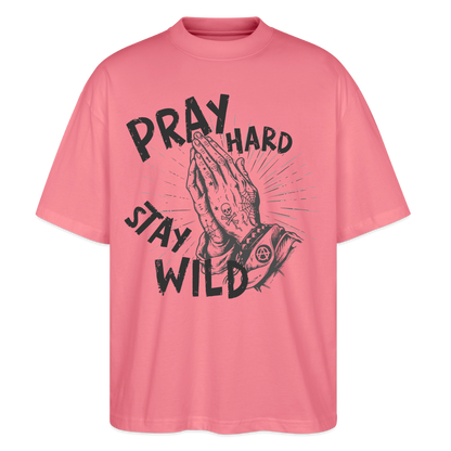 Pray Hard Design – Unisex Bio T-Shirt - Pink 