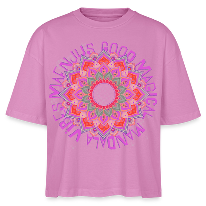 Mandala Pink Design – Frauen Boxy Bio-T-Shirt - Pink