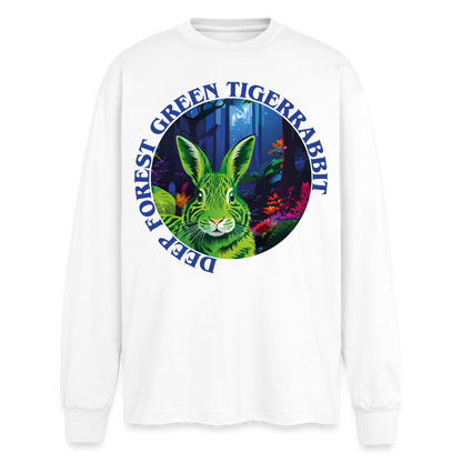 Tiger Rabbit Design – Oversized Langarmshirt - Weiß