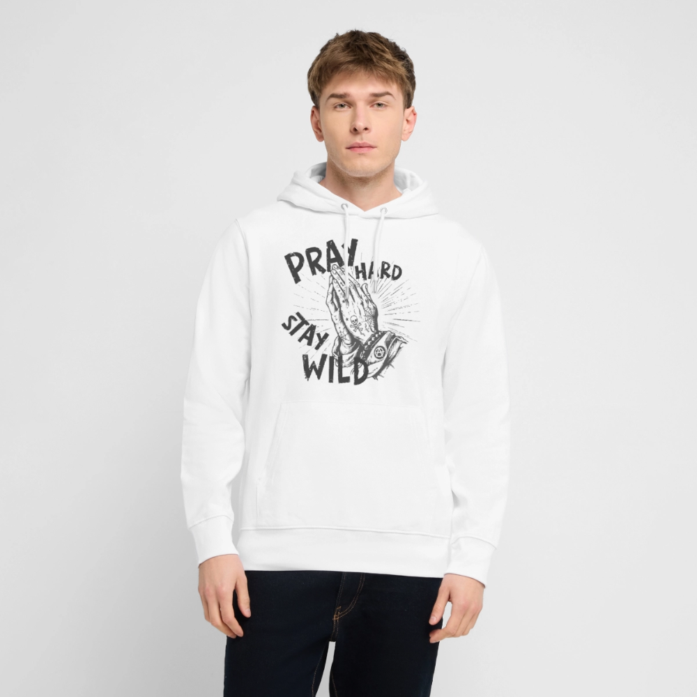 Betende Hände Design – Unisex Bio-Hoodie - Weiß