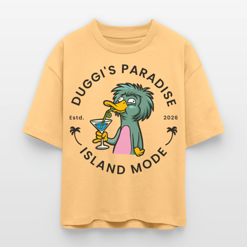 Nuggis Paradise Design – Frauen Boxy Bio-T-Shirt - Mispel