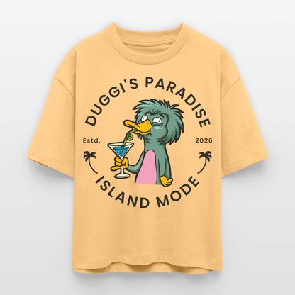 Nuggis Paradise Design – Frauen Boxy Bio-T-Shirt - Mispel