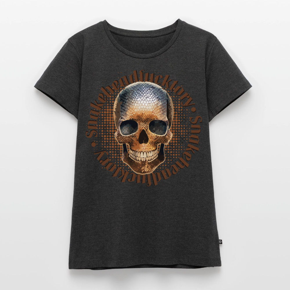 Snake Skull Design – Frauen Premium T-Shirt - Anthrazit meliert