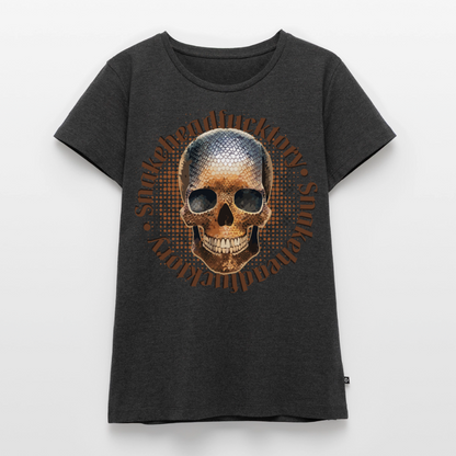 Snake Skull Design – Frauen Premium T-Shirt - Anthrazit meliert