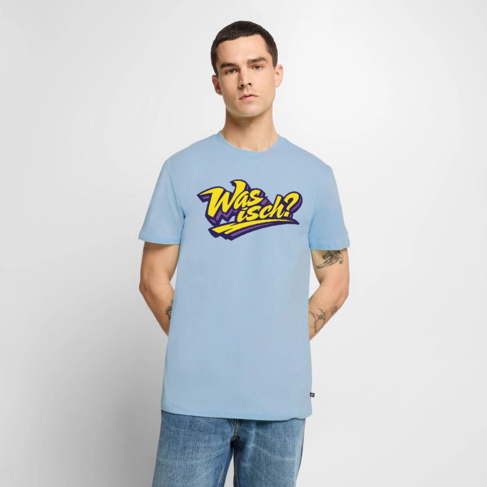 Was isch? Design – Männer Premium T-Shirt - Hellblau