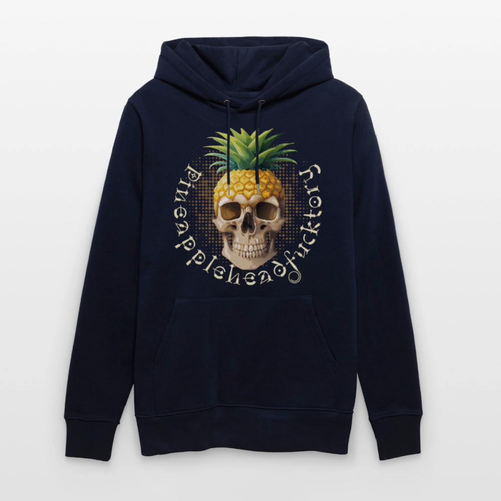 Pineapple Skull Design - Unisex Bio-Hoodie - Navy