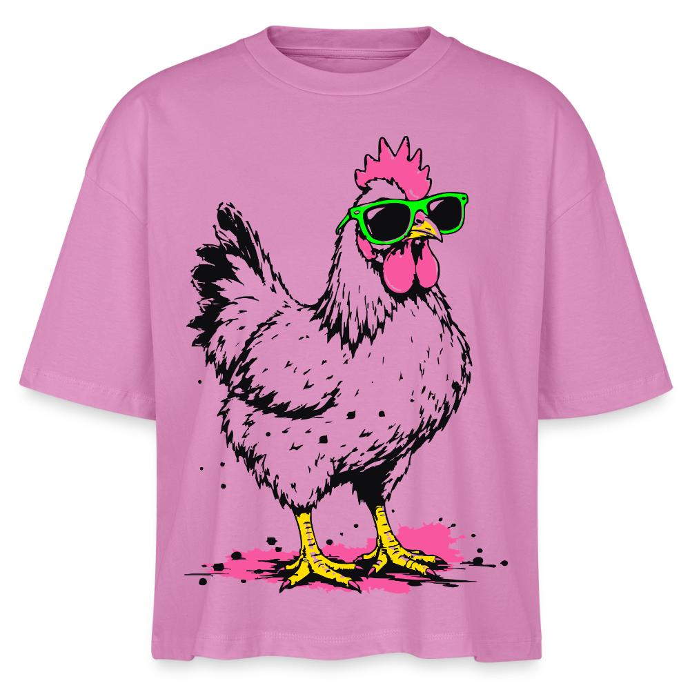 Street Chicken Design – Frauen Boxy Bio-T-Shirt - Pink