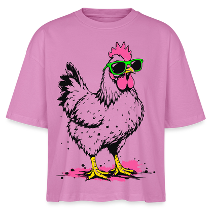 Street Chicken Design – Frauen Boxy Bio-T-Shirt - Pink