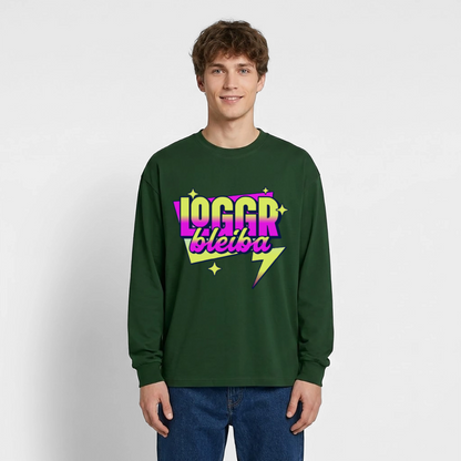 Logger bleibt Design – Oversized Langarmshirt - Flaschengrün