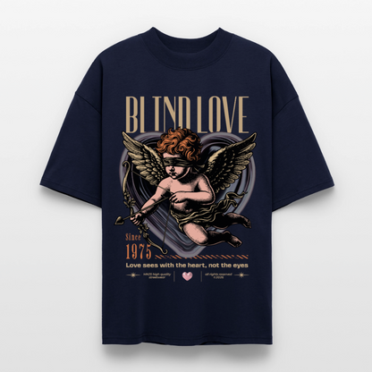 Blind Love Design – Oversized Unisex Bio T-Shirt - Navy