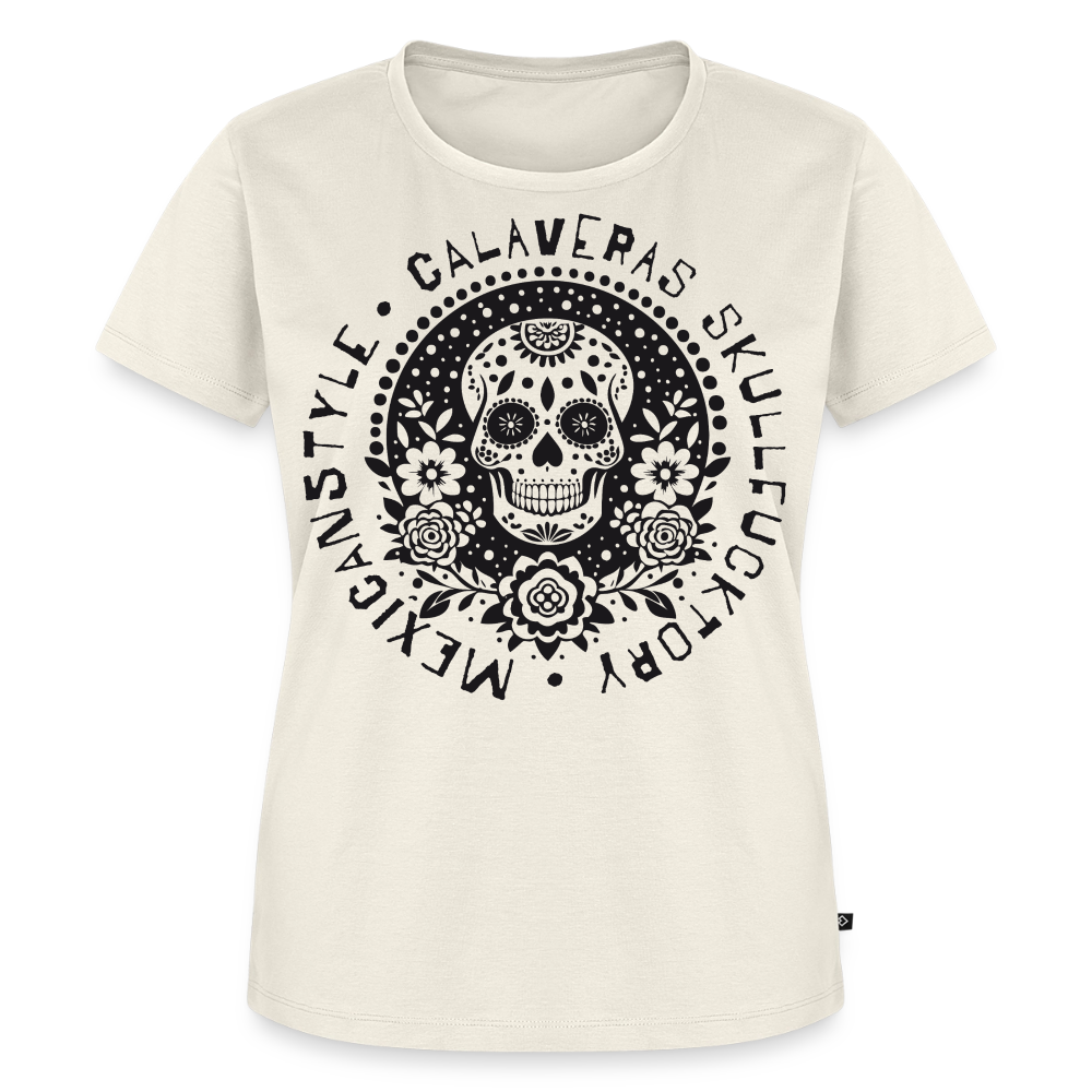 Sugar Skull Black Design - Frauen Premium T-Shirt - Naturweiß