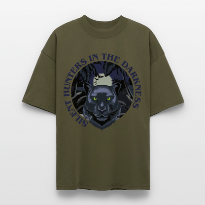 Silent Hunter Design – Oversized Unisex Bio T-Shirt - Khaki