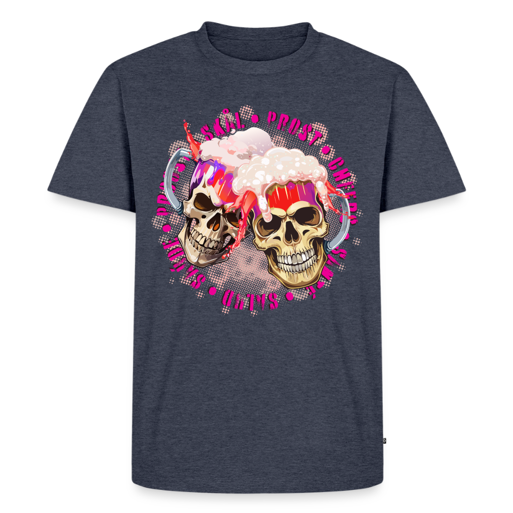Party Skull Design Pink – Männer Premium T-Shirt - Jeansblau 