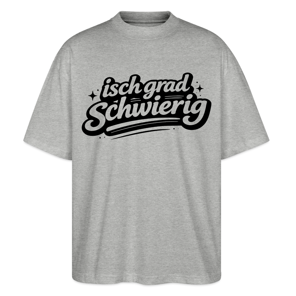 isch grad schwierig Design – Oversized Unisex Bio T-Shirt - Grau meliert