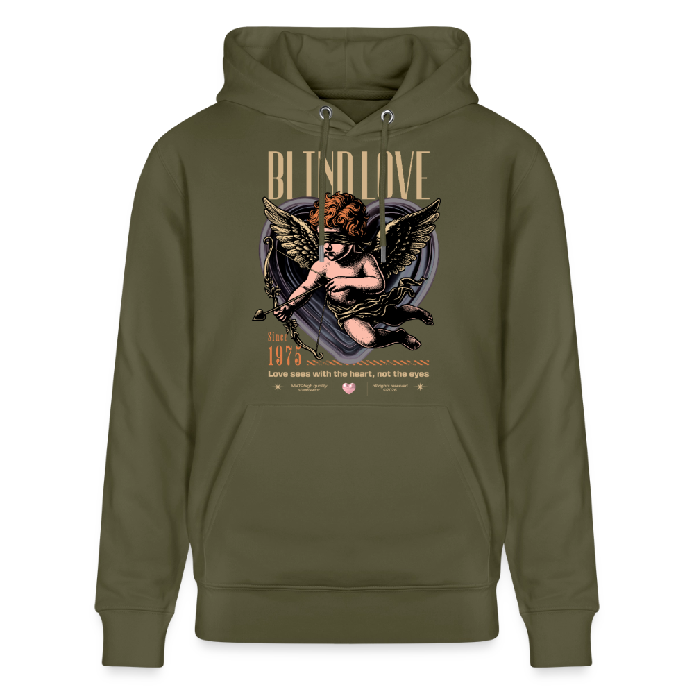 Blind Love Design – Unisex Bio-Hoodie - Khaki Grün